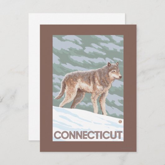 Carte Postale Scène ConnecticutWolf (Devant / Derrière)