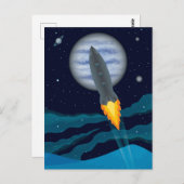 Carte Postale Scène Cosmic Rocketship (Devant / Derrière)