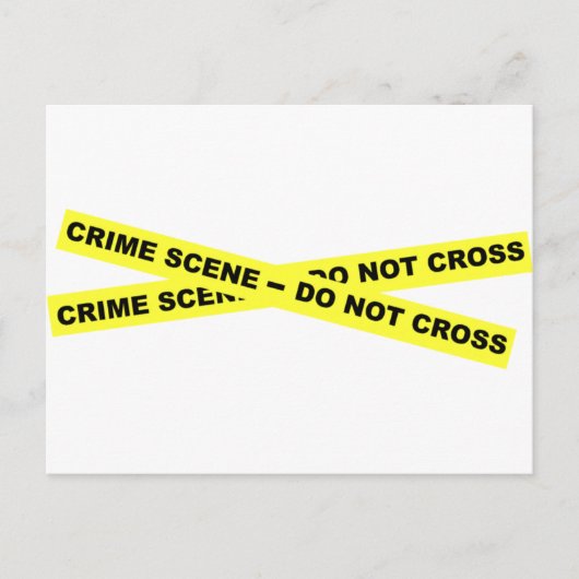 Carte Postale Scène criminelle - Ne pas traverser (Devant)
