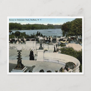 Carte Postale Scène dans le parc Delaware, Buffalo NY 1915 Vinta