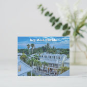 Carte Postale Scène d'architecture de maisons blanches à Key Wes (Debout devant)