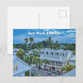 Carte Postale Scène d'architecture de maisons blanches à Key Wes (Devant / Derrière)