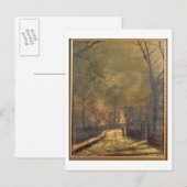 Carte Postale Scène d'automne, Leeds, 1874 (huile à bord) (Devant / Derrière)