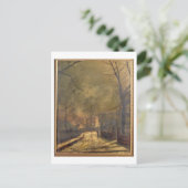 Carte Postale Scène d'automne, Leeds, 1874 (huile à bord) (Debout devant)