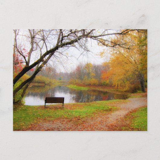 Carte Postale Scène de banc - Ashuelot River Park (Devant)