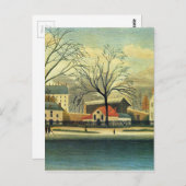 Carte Postale Scène de banlieue par Henri Rousseau (Devant / Derrière)