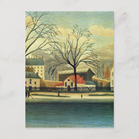 Carte Postale Scène de banlieue par Henri Rousseau (Devant)