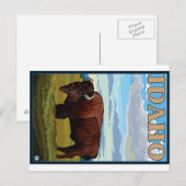 Carte Postale Scène De Bison - Idaho (Devant / Derrière)