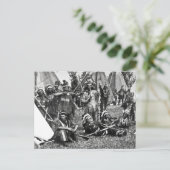 Carte Postale Scène de camp d'Iroquois au Québec (Debout devant)