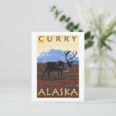 Carte Postale Scène de caribou - Curry, Alaska (Debout devant)