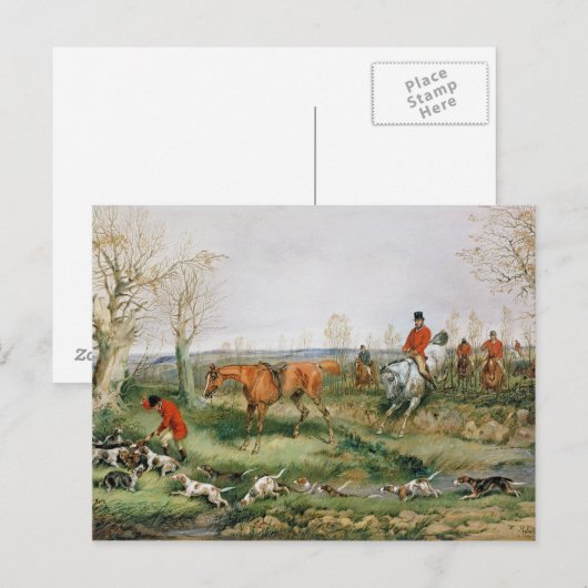 Carte Postale Scène de chasse (Devant / Derrière)