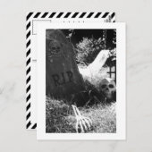 Carte Postale scène de cimetière (Devant / Derrière)