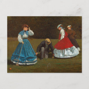 Carte Postale Scène de croquet   Winslow Homer
