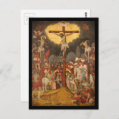 Carte Postale Scène de crucifixion 1711 (Devant / Derrière)