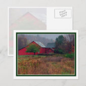 Carte Postale Scène de ferme d'automne (Devant / Derrière)