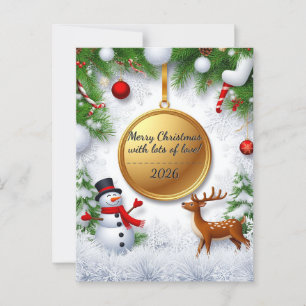 Carte Postale Scène de fêtes de Noël