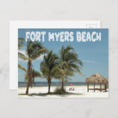 Carte Postale Scène de Fort Myers Beach Floride (Devant / Derrière)