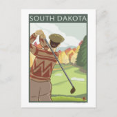 Carte Postale Scène de golf Dakota du Sud (Devant)