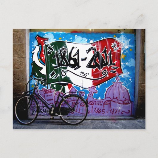 Carte Postale Scène de graffiti à Florence (Devant)