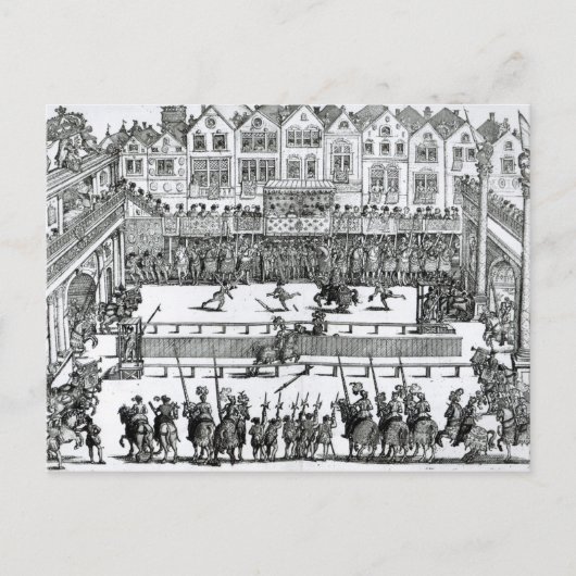 Carte Postale Scène de jousting (Devant)