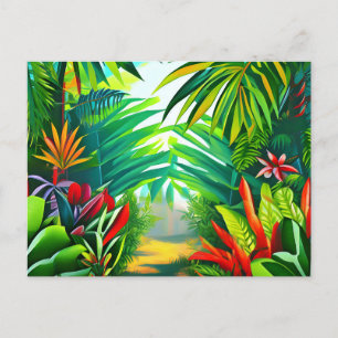 Carte Postale Scène de jungle tropicale
