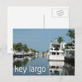 Carte Postale Scène de Key Largo avec des bateaux (Devant / Derrière)