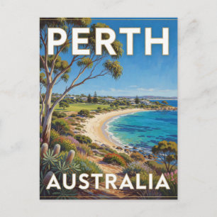 Carte Postale Scène de la côte ouest de Perth Australie