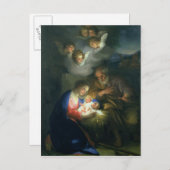 Carte Postale Scène de la Nativité (Devant / Derrière)