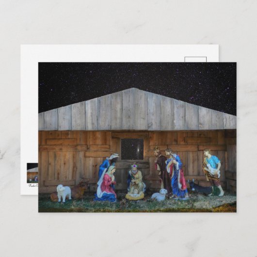 Carte Postale Scène de la Nativité (Devant / Derrière)