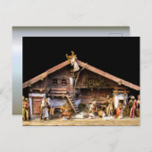 Carte Postale Scène de la Nativité de Noël (Devant / Derrière)