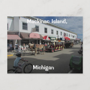 Carte Postale Scène de la rue Mackinac Island