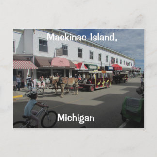 Carte Postale Scène de la rue Mackinac Island