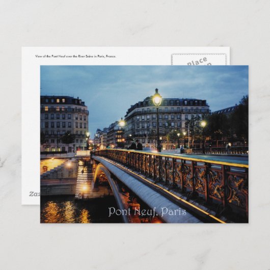 Carte Postale Scène de la Seine (Devant / Derrière)