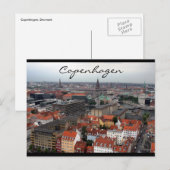 Carte Postale scène de la ville de copenhague (Devant / Derrière)
