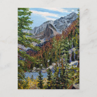 Carte Postale Scène de lac rustique des montagnes Rocheuses du C
