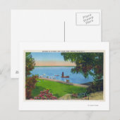 Carte Postale Scène de natation au Parc d'État du lac Cayuga (Devant / Derrière)