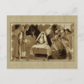 CARTE POSTALE SCÈNE DE NATIVITÉ