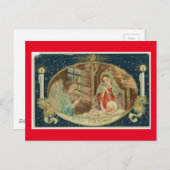 Carte Postale SCÈNE DE NATIVITÉ vintage (Devant / Derrière)