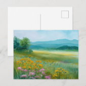 Carte Postale Scène de nature champ de fleurs  (Devant / Derrière)