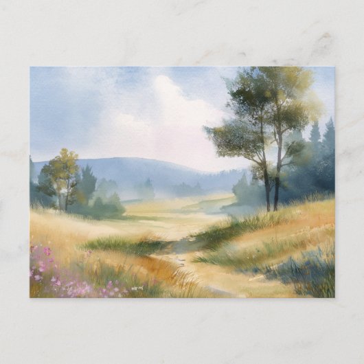 Carte Postale Scène de nature forestière (Devant)