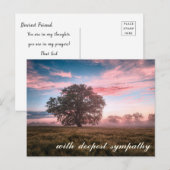 Carte Postale Scène de nature paisible Arbre Coucher de soleil L (Devant / Derrière)