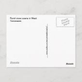 Carte Postale Scène de neige rurale noire et blanche rétroéclair (Dos)