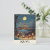 Carte Postale Scène de nuit d'hiver à Belfast (Debout devant)