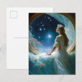 Carte Postale Scène de nuit magique Imaginaire Art (Devant / Derrière)