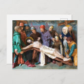 Carte Postale Scène de Pâques de Crucifiction. (Devant / Derrière)