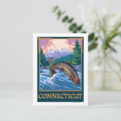 Carte Postale Scène de pêcheurs ConnecticutAngler (Debout devant)