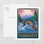 Carte Postale Scène de pêcheurs du VermontAngler (Devant / Derrière)