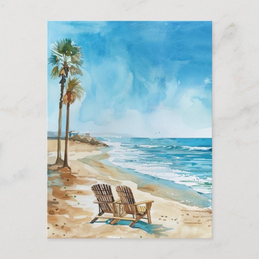 Carte Postale Scène de plage (Devant)