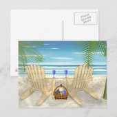 Carte Postale Scène de plage (Devant / Derrière)