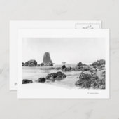 Carte Postale Scène de plage à Cannon Beach, Oregon Photo (Devant / Derrière)